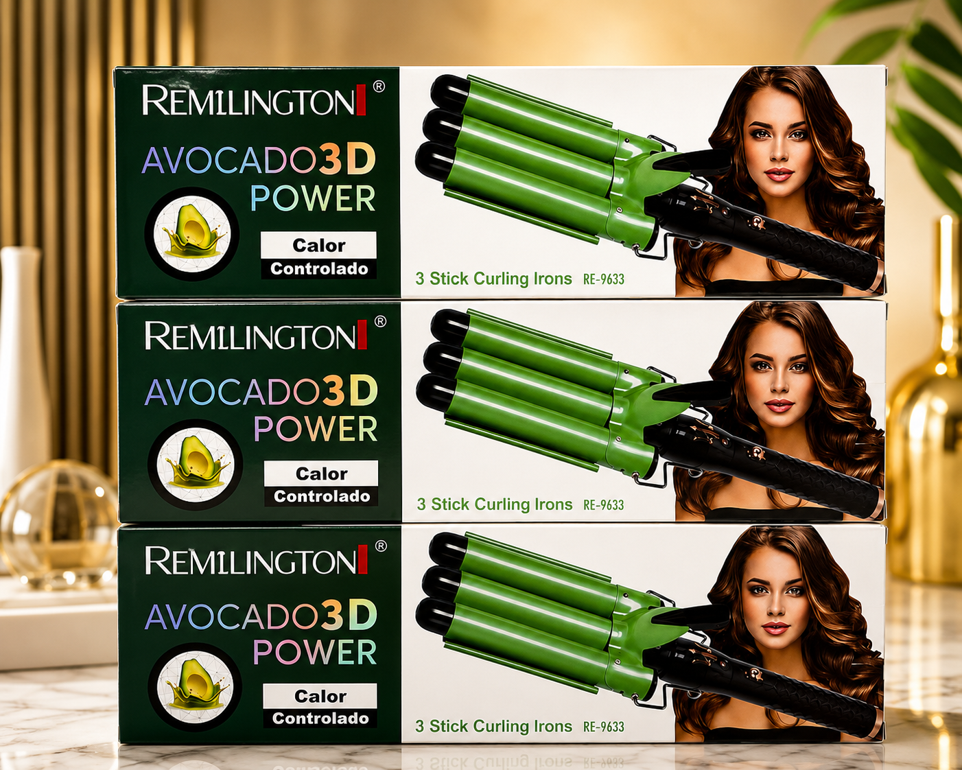 PINZA RIZADORA SIRENA AGUACATE